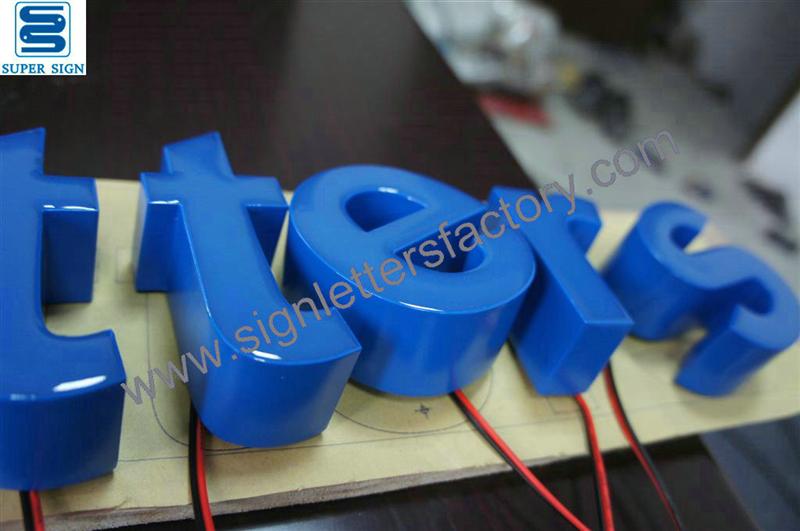 frontlit gel LED sign letters